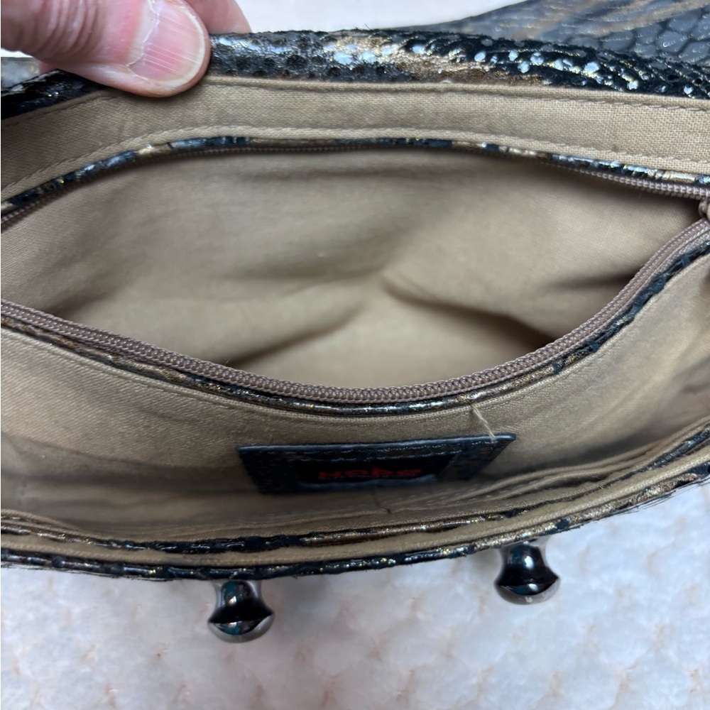 Hobo International Tiger Snake Exotic Patent Leather Handle Purse - Picture 15 of 15